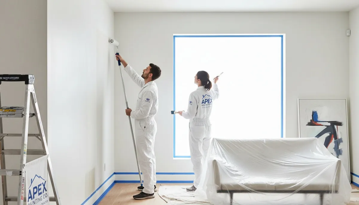 Professional interior house painters in Hoboken NJ applying fresh wall paint for a modern home update