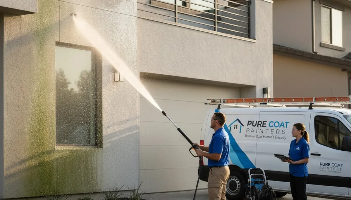 Professional pressure cleaning Hoboken NJ restoring home exterior surfaces by local painting experts